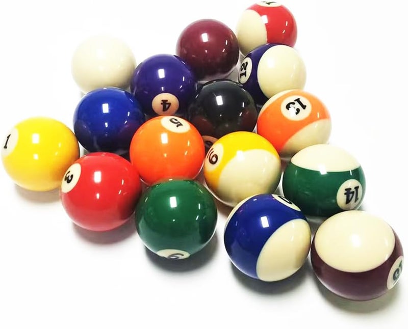 Ovewibi Replacement Billiards Ball, 2-1/4" Regulation Size, Object Balls with Cue Ball & Billiard #8 Ball, Standard Billiards Ball Accessories - Image 2
